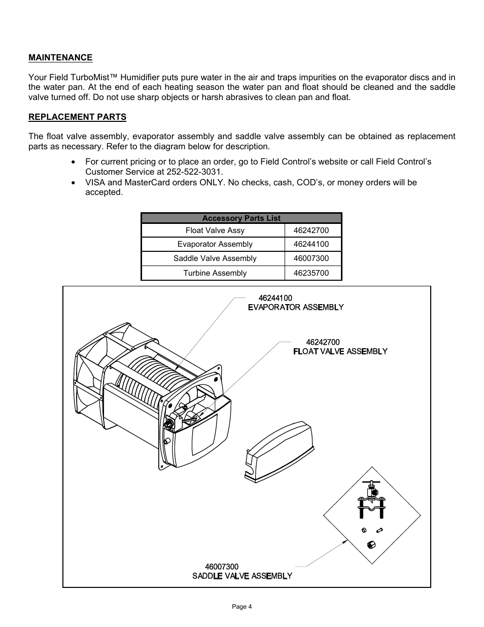 Field Controls TURBINE TB-1 User Manual | Page 4 / 12