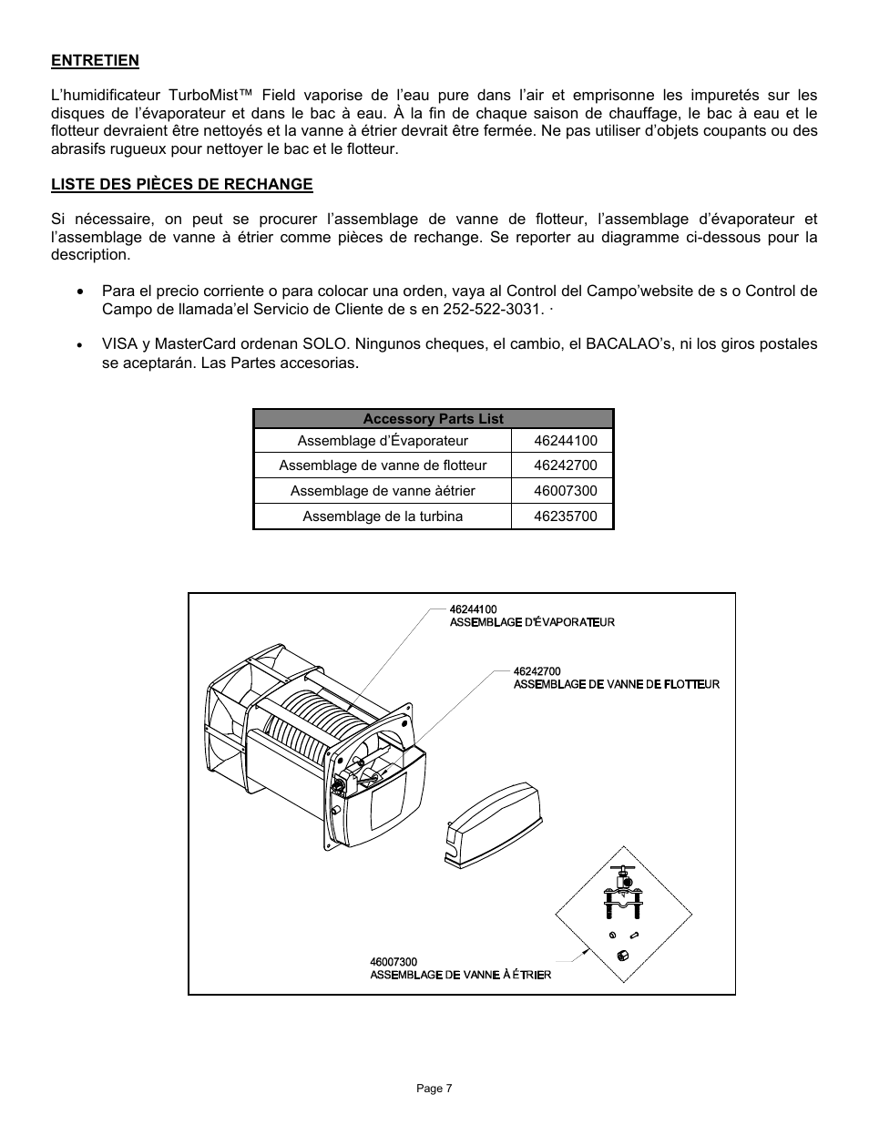 Field Controls TURBINE TB-1 User Manual | Page 7 / 12