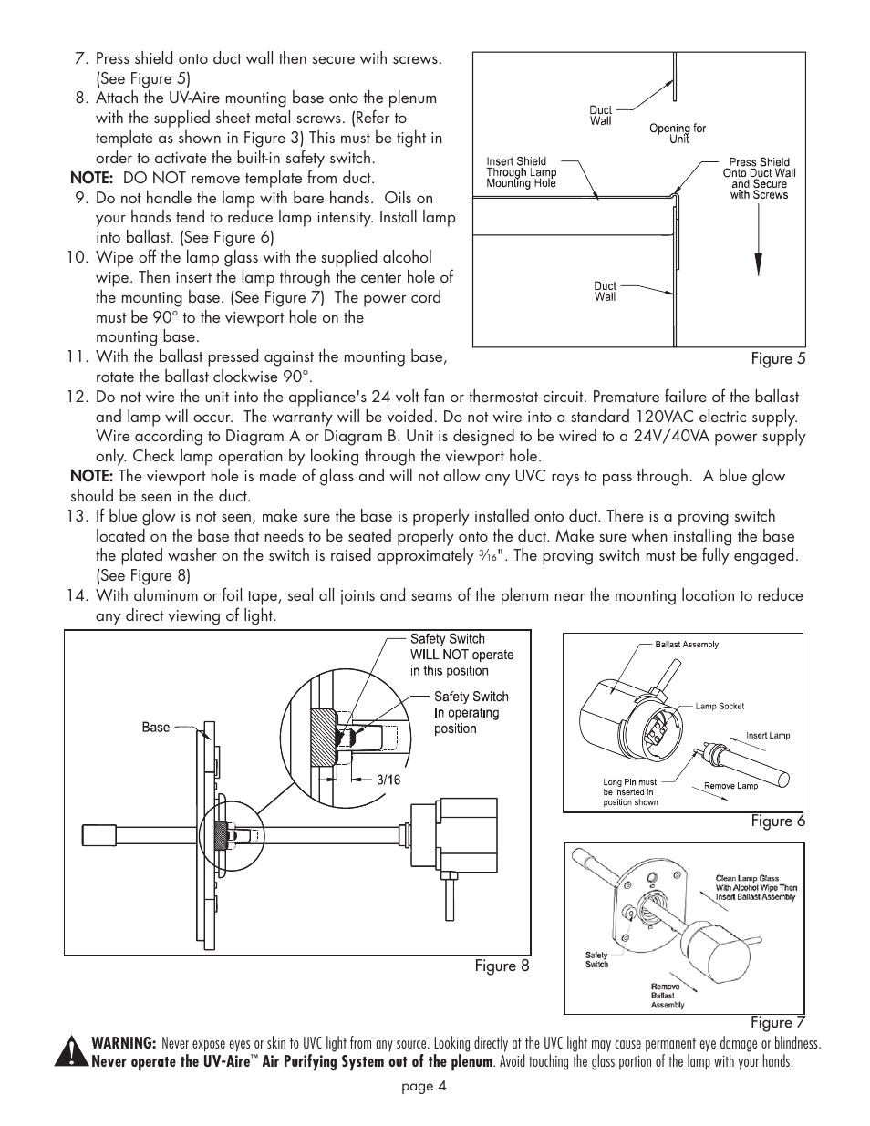 Field Controls UV-16/24 User Manual | Page 4 / 8