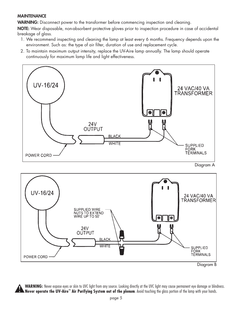 Field Controls UV-16/24 User Manual | Page 5 / 8