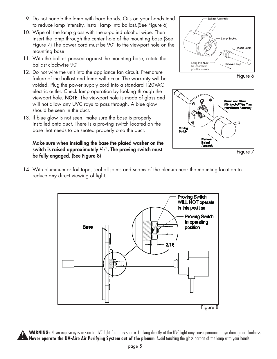 Field Controls UV-Aire UV-16/120 User Manual | Page 5 / 8