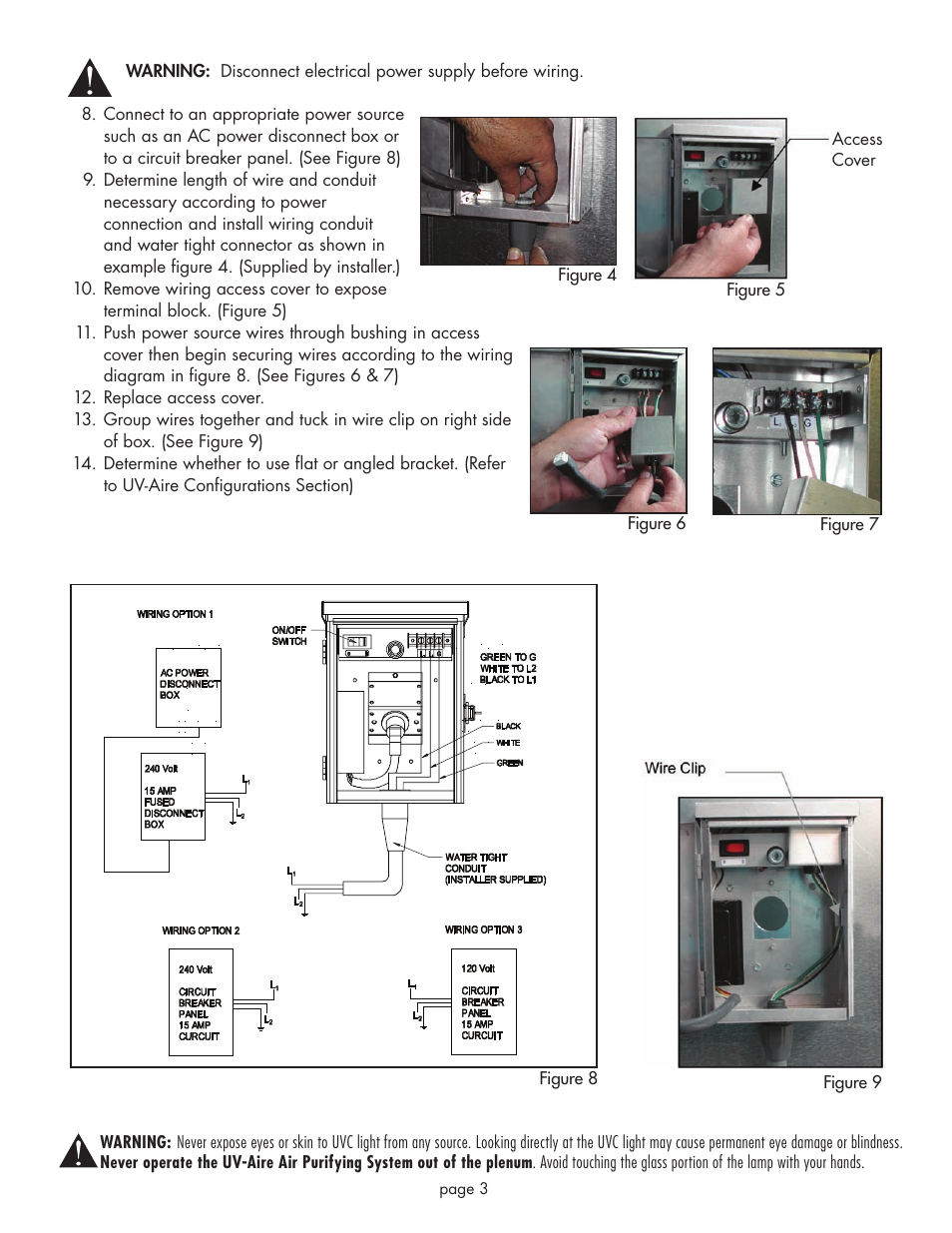 Field Controls UV-AIRE UV-E User Manual | Page 3 / 8
