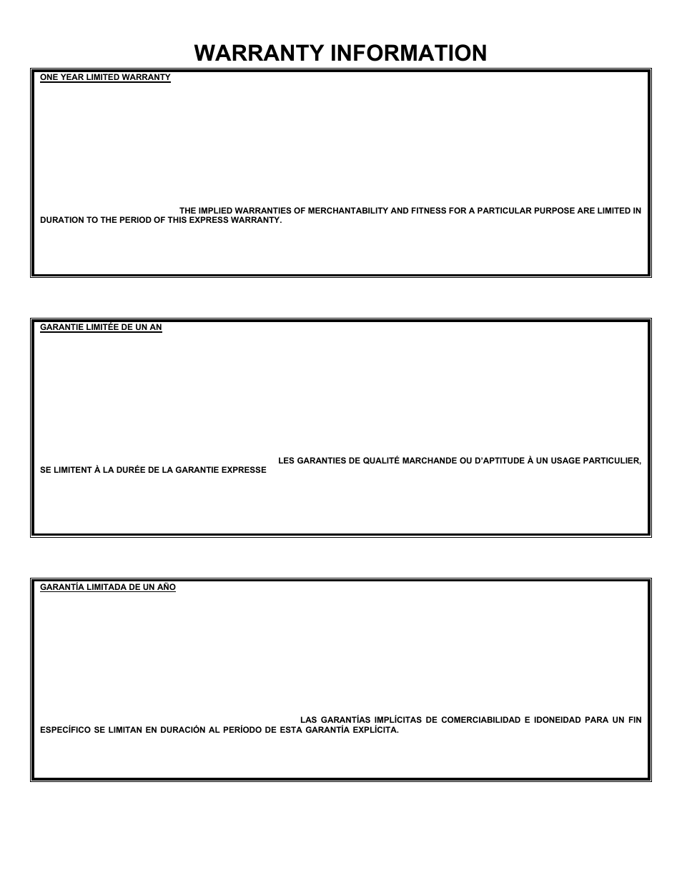 Warranty information | Field Controls 20+UL User Manual | Page 11 / 12