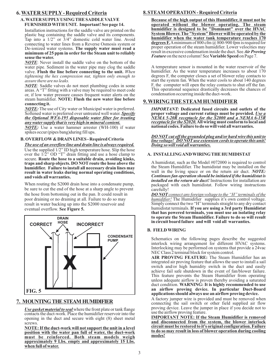 Field Controls Electronic Steam Unit - Power S2000 User Manual | Page 3 / 16