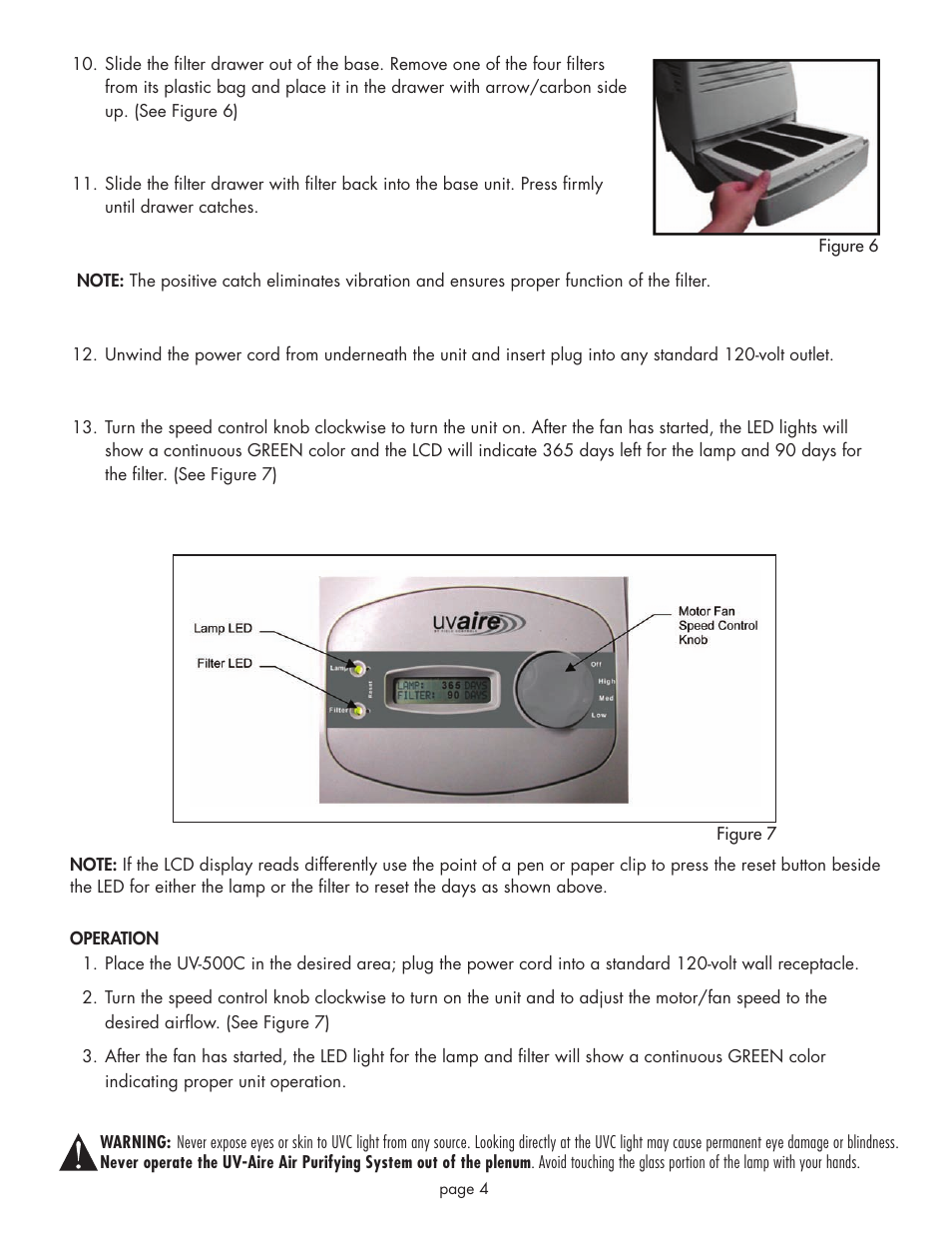 Field Controls UV-Aire Air Purifying System UV-500C User Manual | Page 4 / 8