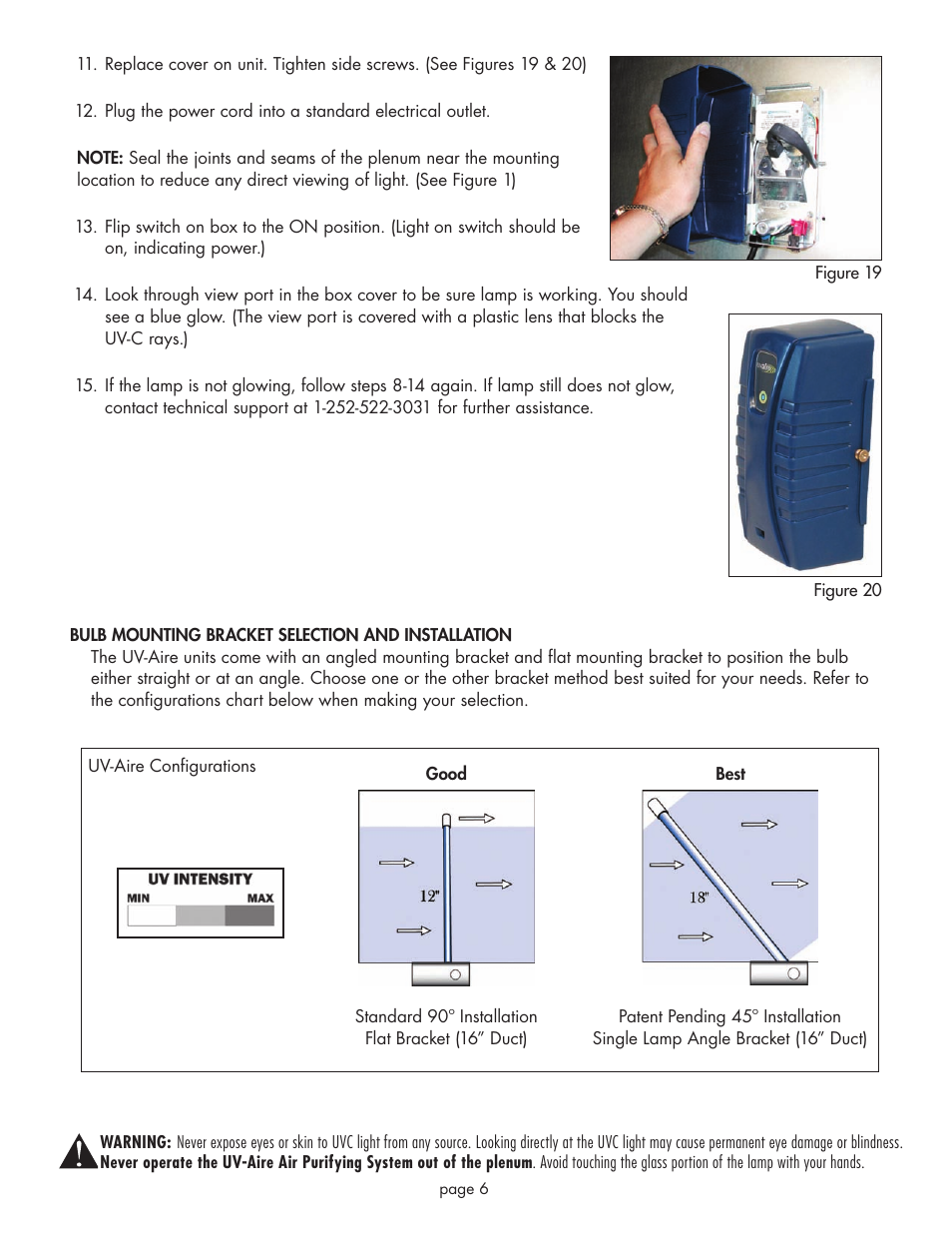 Field Controls UV-12 User Manual | Page 6 / 8