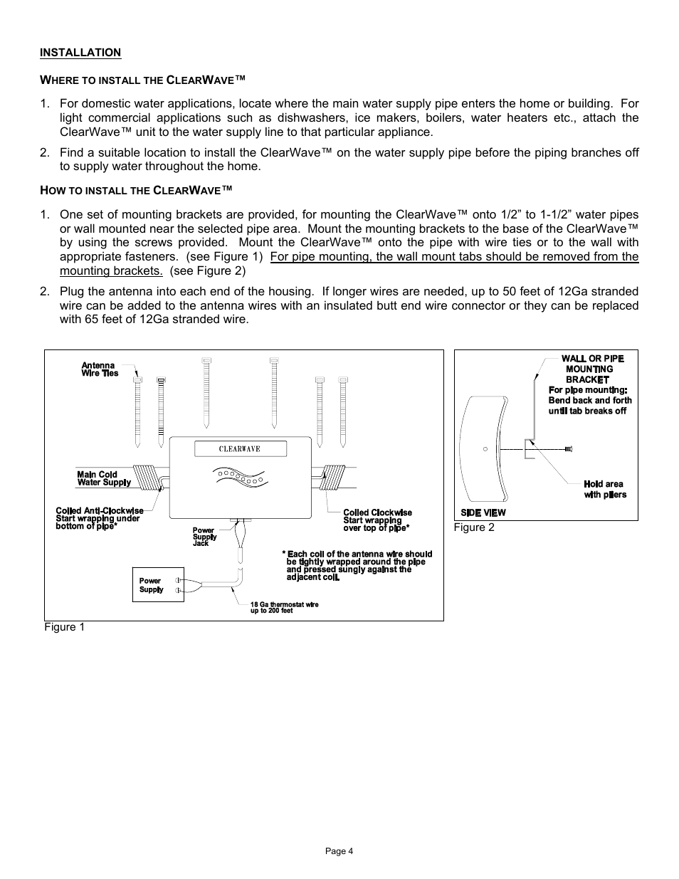 Field Controls CW-HD-1 User Manual | Page 4 / 8