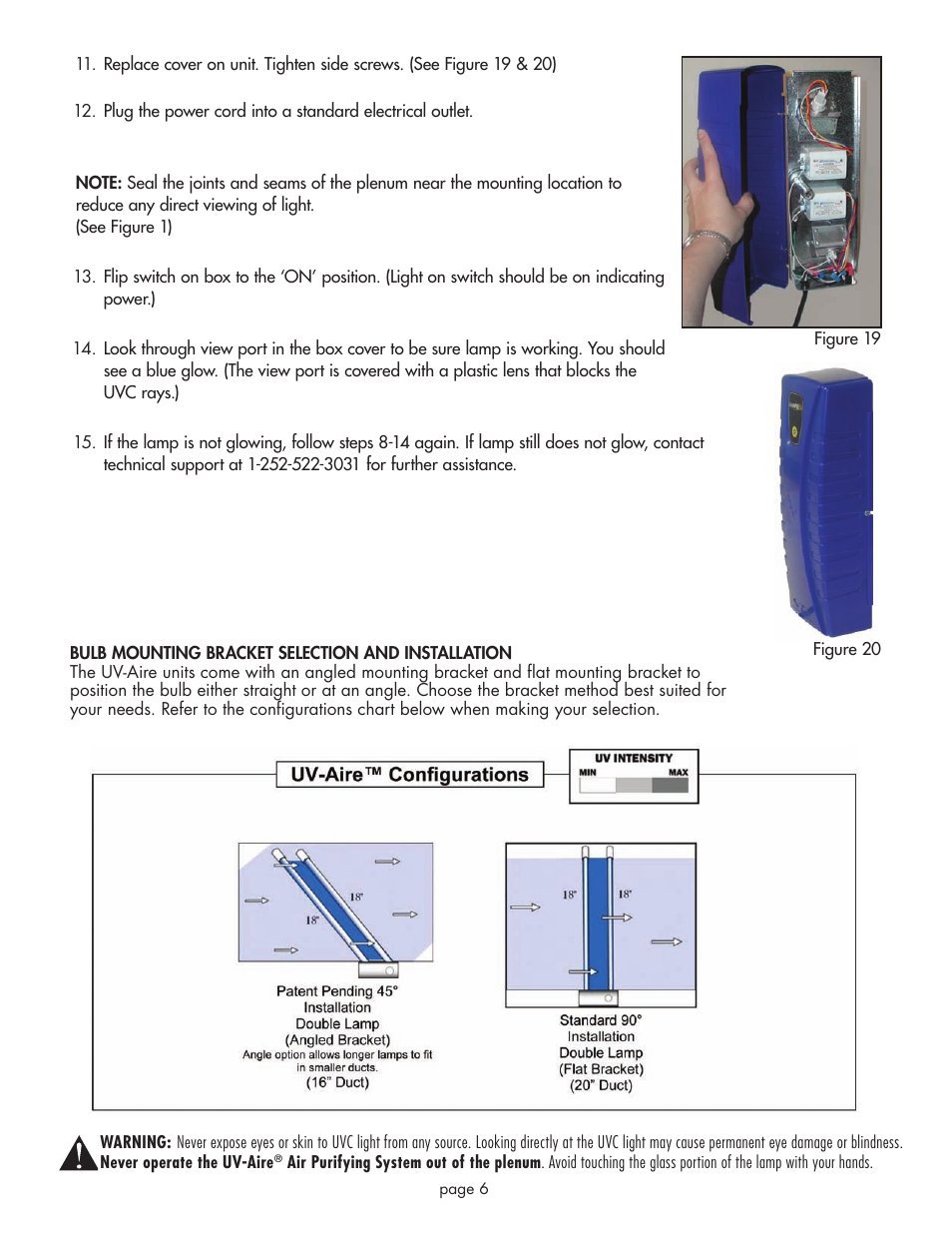 Field Controls UV-18X User Manual | Page 6 / 8