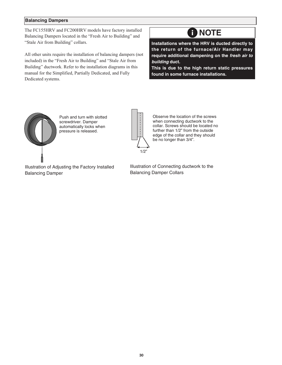 Field Controls Heat Recovery Ventilator FC95HRV. User Manual | Page 30 / 32