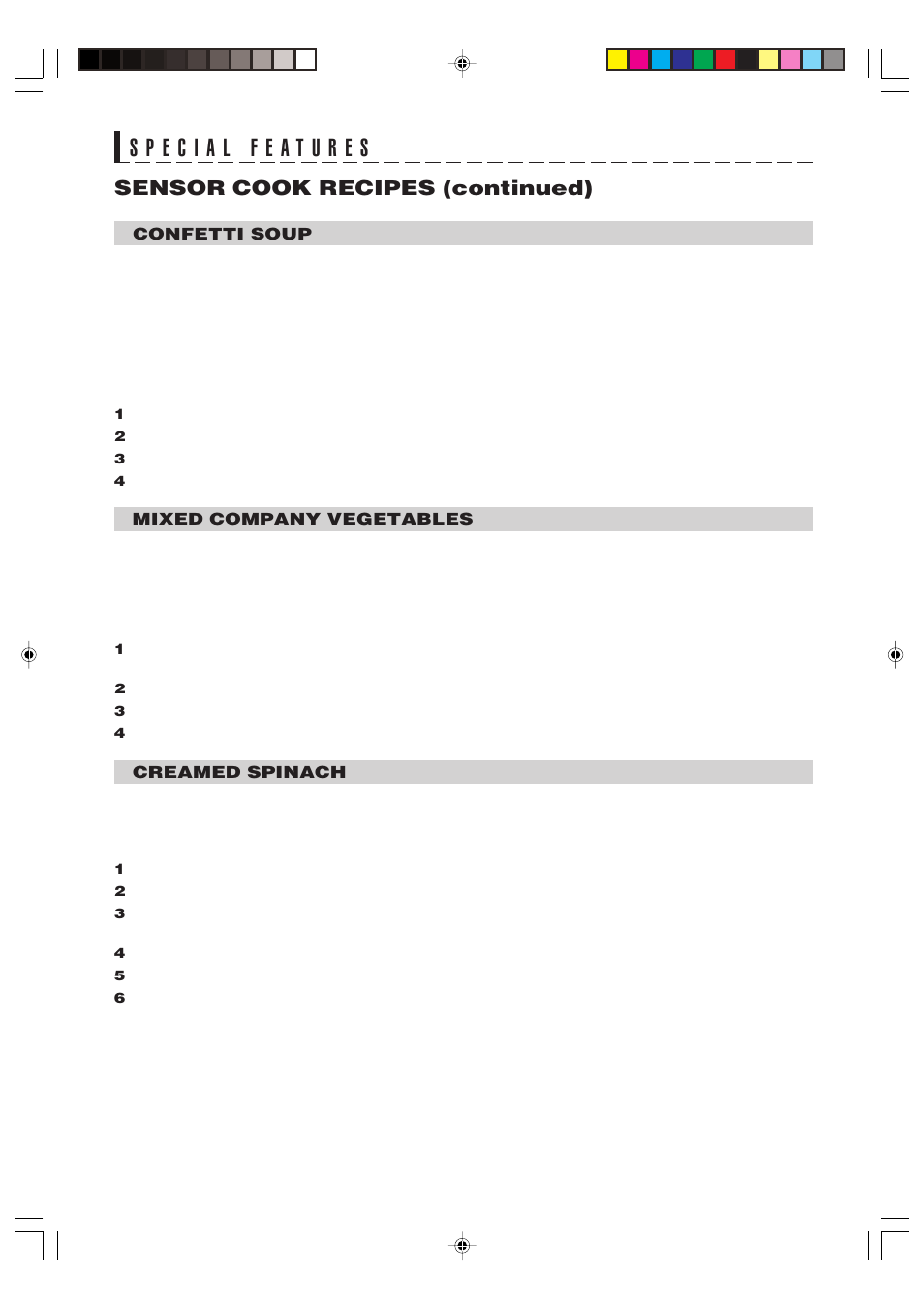 Sensor cook recipes (continued) | Food Quality Sensor R-320H User Manual | Page 15 / 24