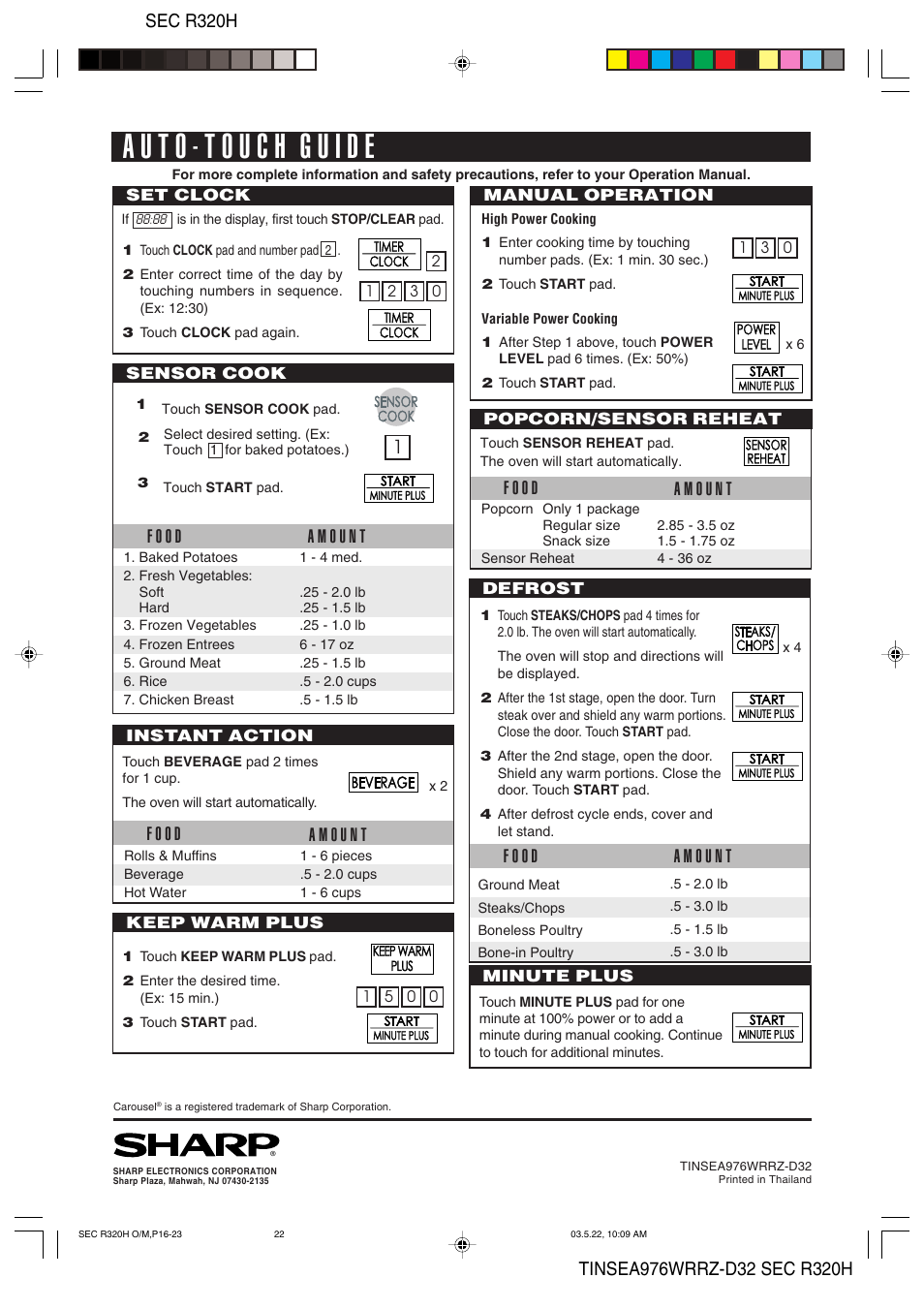 Sec r320h, F o o d | Food Quality Sensor R-320H User Manual | Page 24 / 24