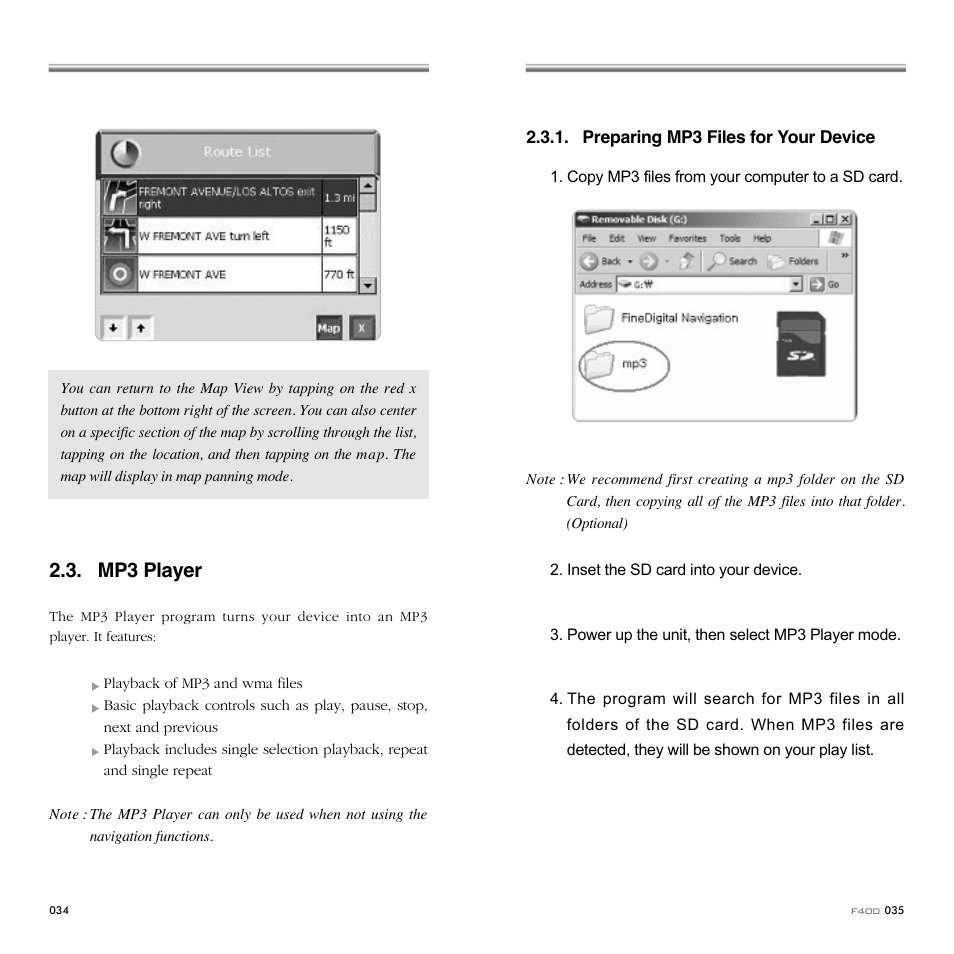 Mp3 player | Fine Digital 400 User Manual | Page 18 / 25