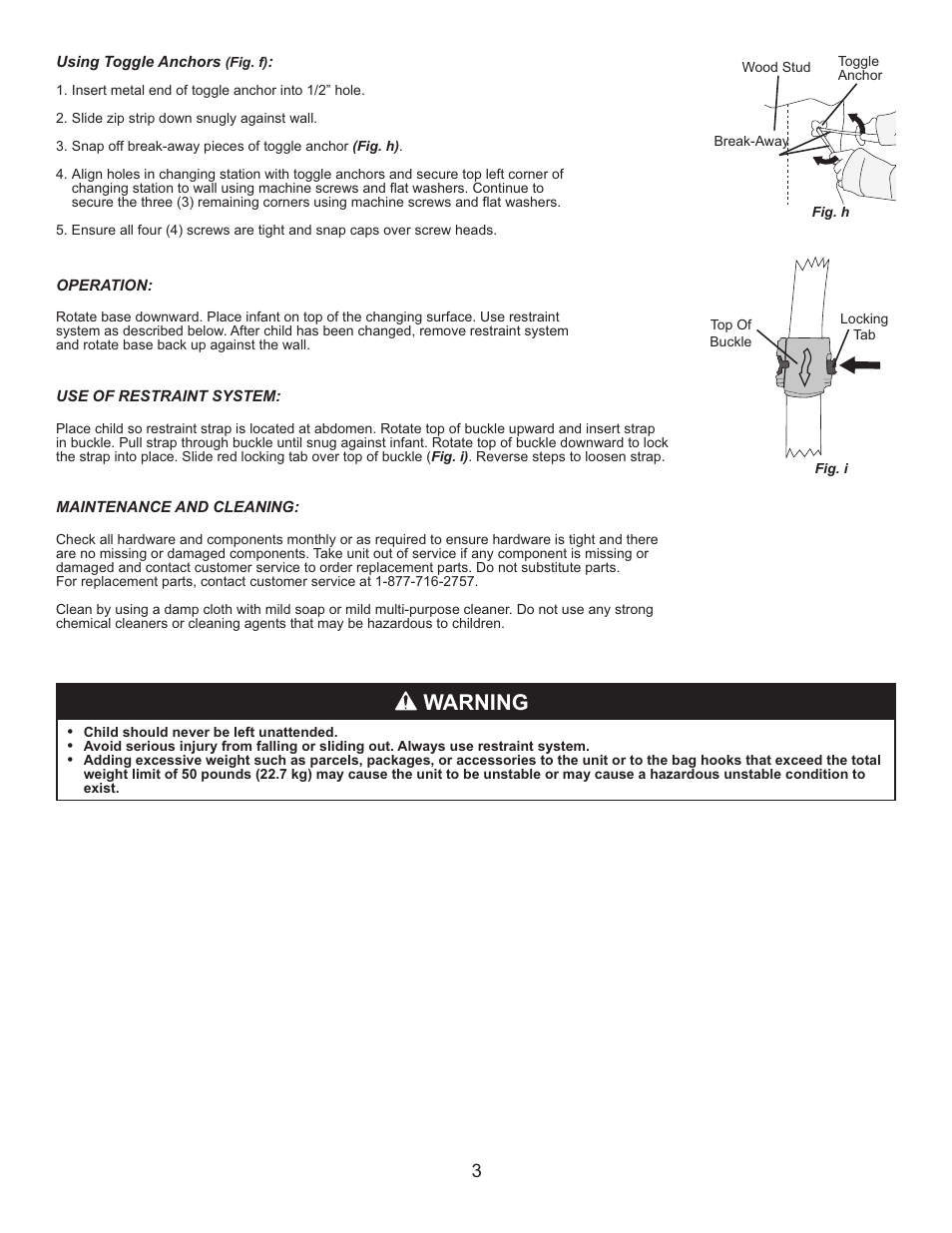 Warning | Foundations 100-SSC-SM User Manual | Page 4 / 4