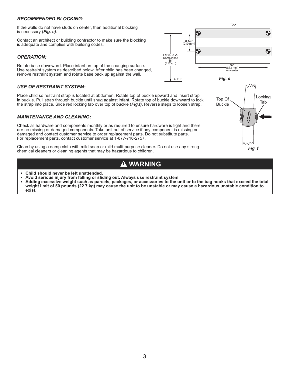 Warning | Foundations 100-EH User Manual | Page 4 / 4