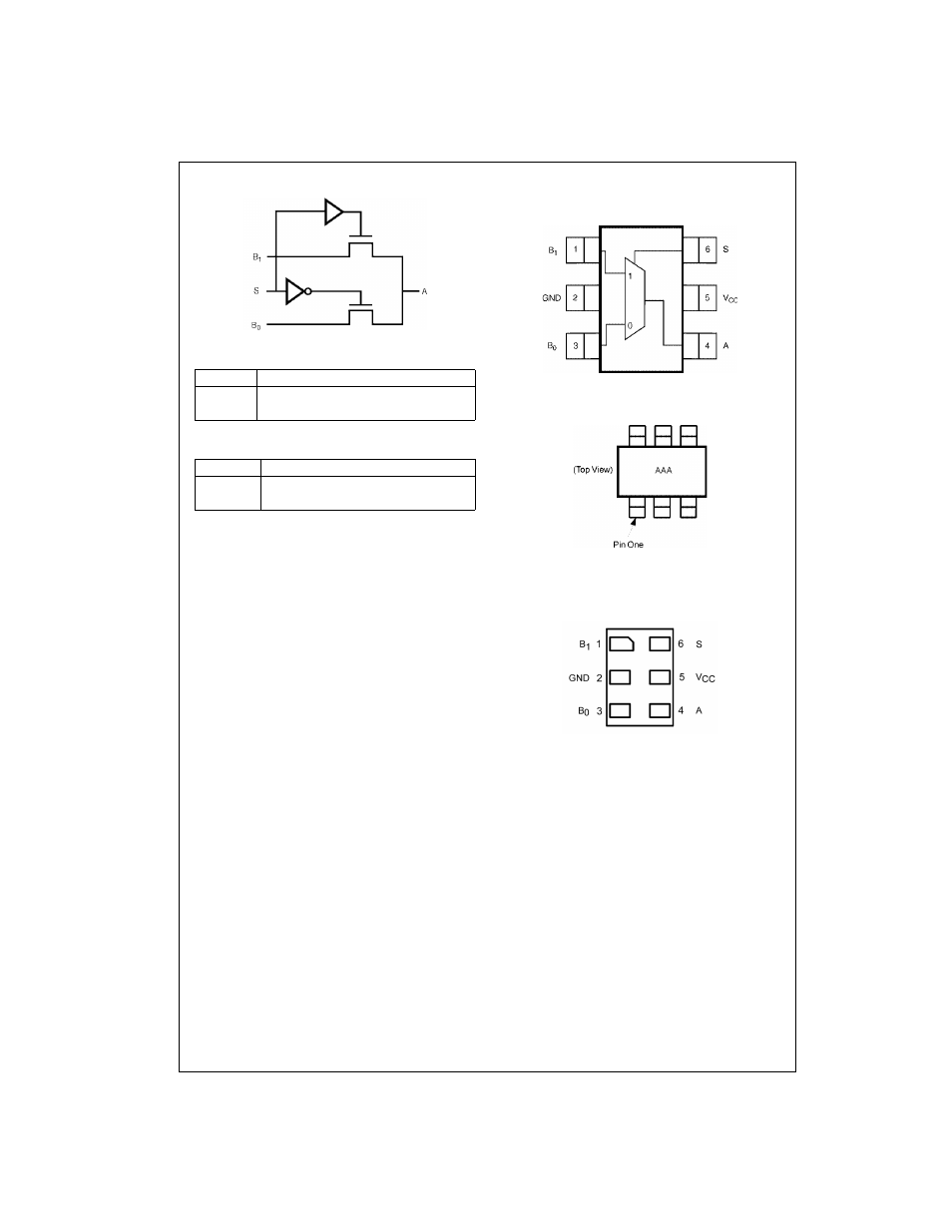 Connection diagrams | Fairchild TINYLOGIC UHS NC7SB3257 User Manual | Page 2 / 9