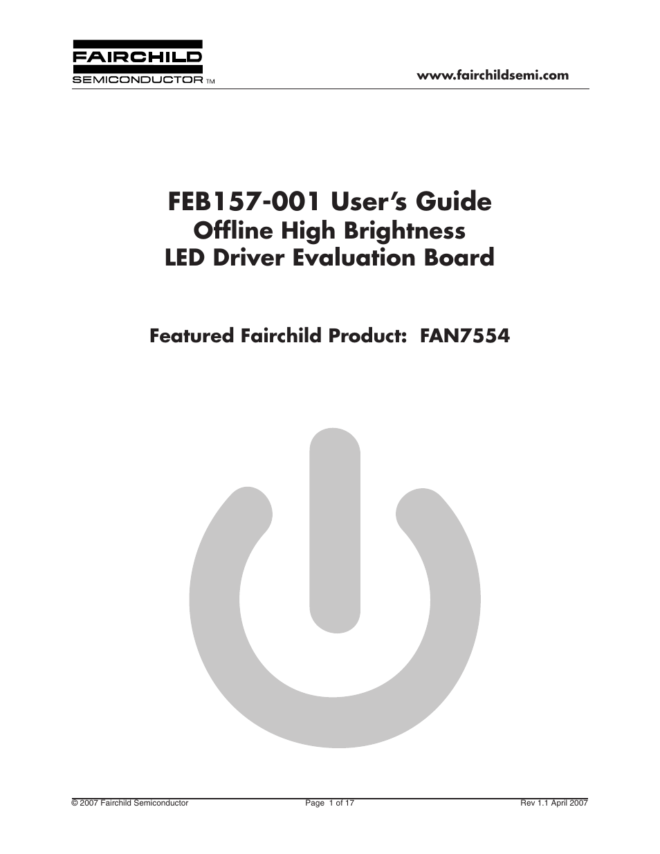 Fairchild FEB157-001 User Manual | 17 pages