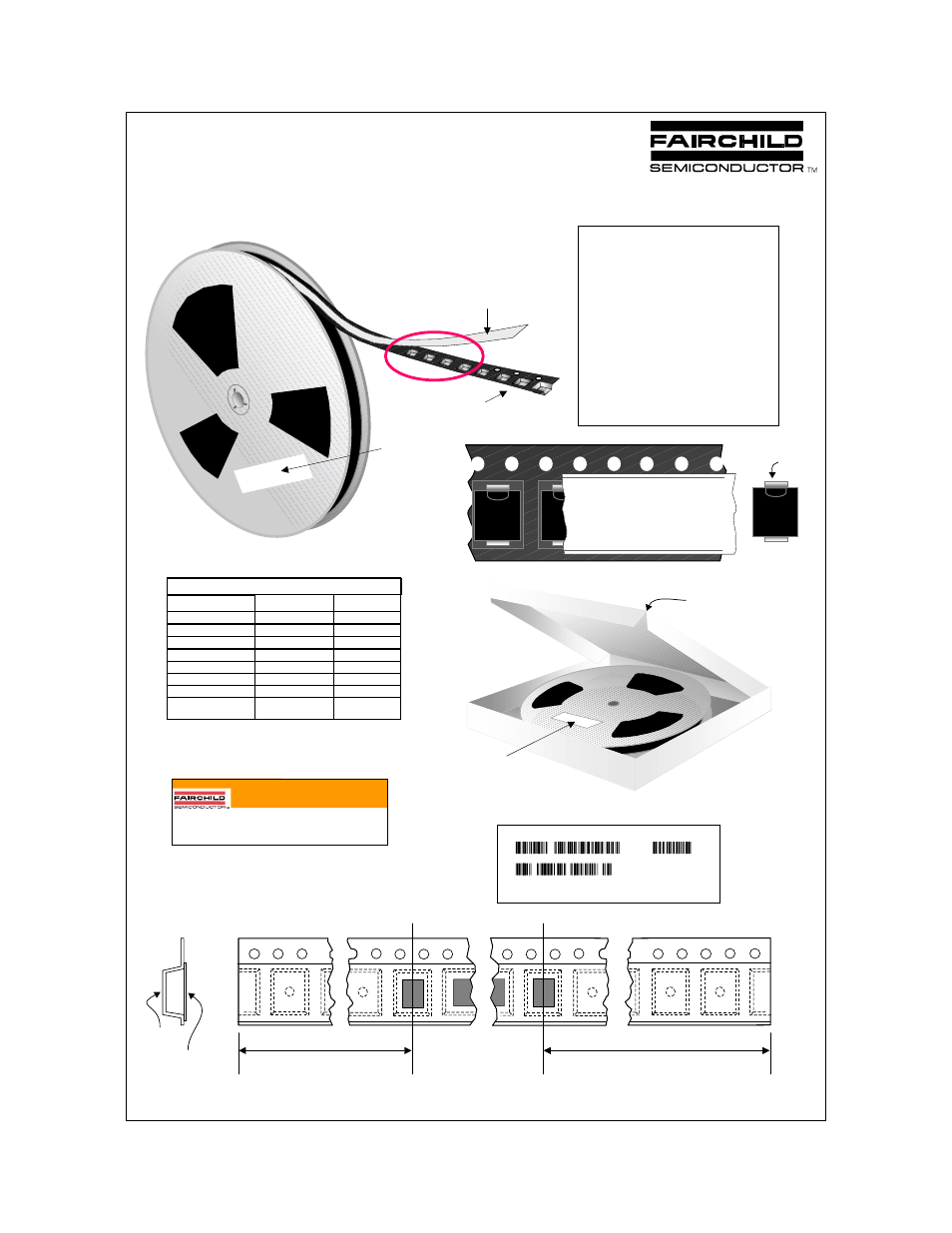 Anti-static, Do-214ab(smc) tape and reel data, Configuration: figure 1.0 | Configuration: figure 2.0, Do-214ab(smc) unit orientation | Fairchild SMCJ5.0(C)A User Manual | Page 4 / 7