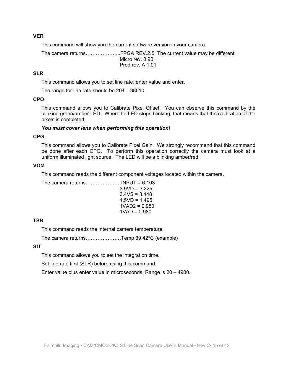Fairchild CAM/CMOS-2K.LS User Manual | Page 15 / 42