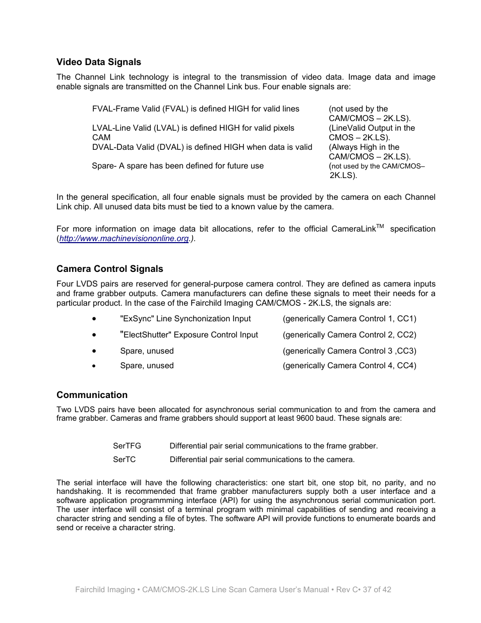 Fairchild CAM/CMOS-2K.LS User Manual | Page 37 / 42