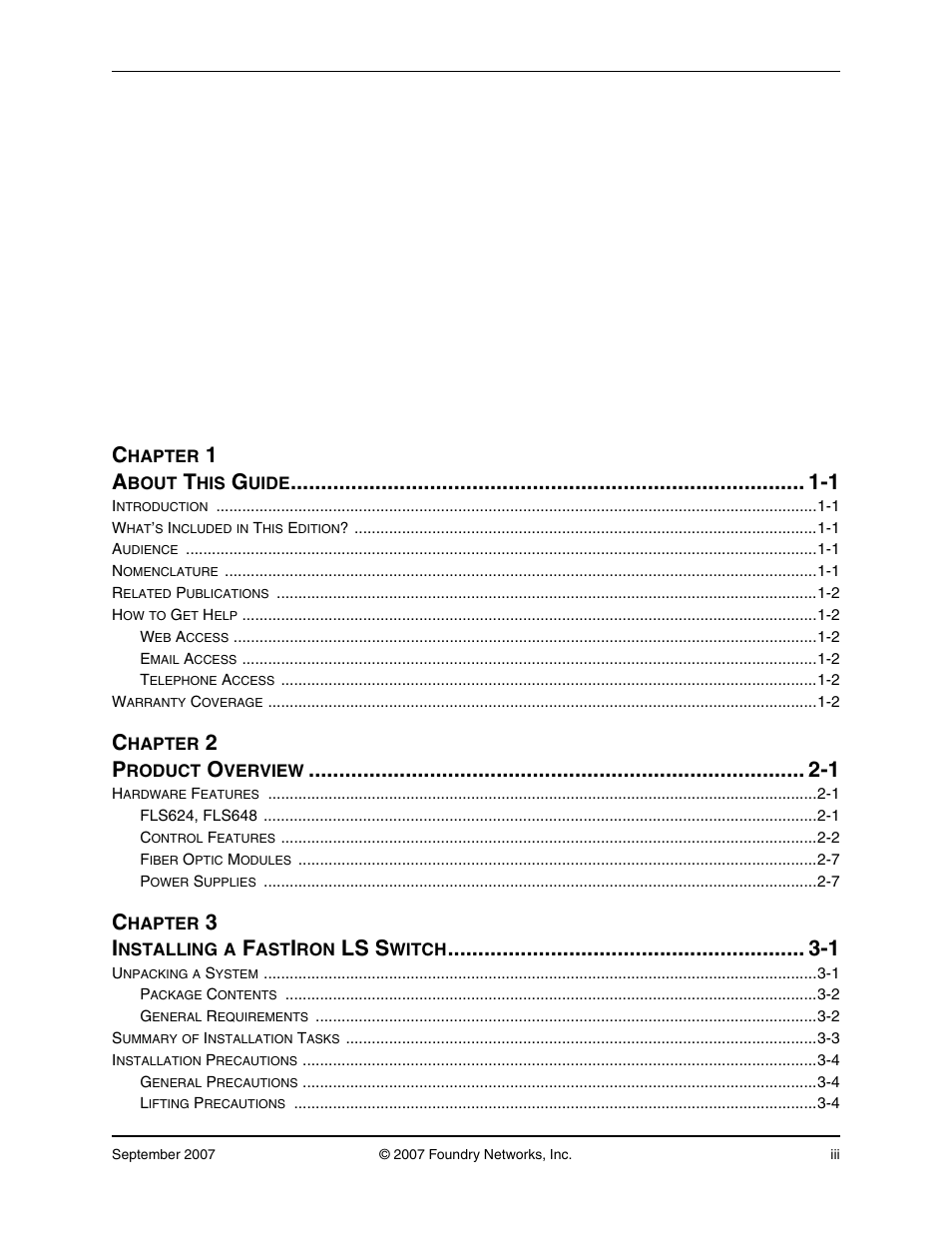 Foundry Networks LS 648 User Manual | Page 3 / 76