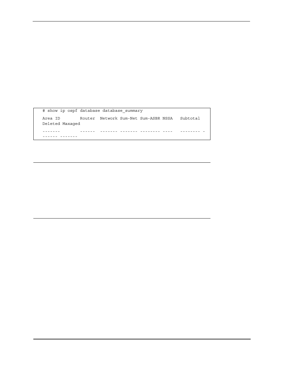 Show ip ospf database database_summary, Show, Ospf | Database, Summary | Foundry Networks AR3202-CL User Manual | Page 159 / 293