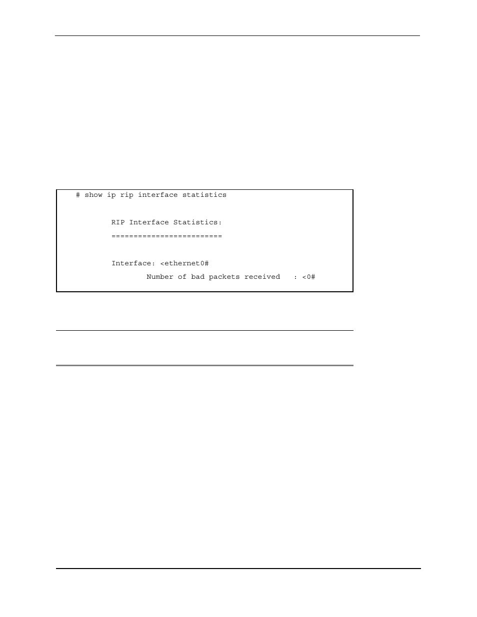 Show ip rip interface statistics, Show, Interface | Statistics | Foundry Networks AR3202-CL User Manual | Page 213 / 293