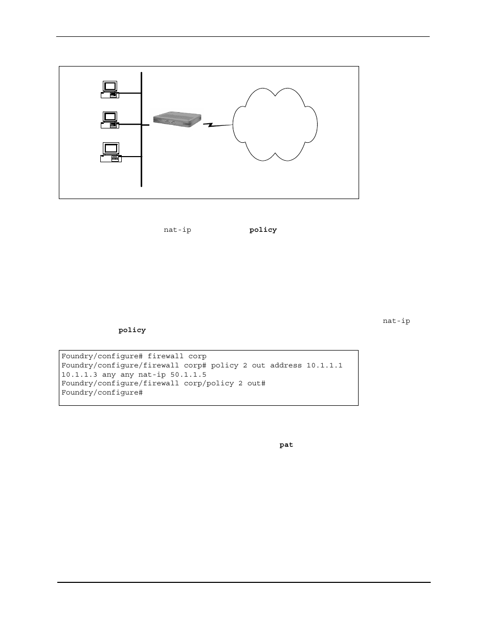 Foundry/configure# firewall corp, Foundry/configure | Foundry Networks AR3202-CL User Manual | Page 285 / 293