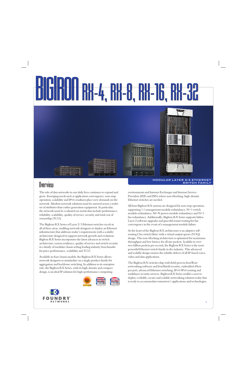 Foundry Networks BIGIRON RX-32 User Manual | 8 pages