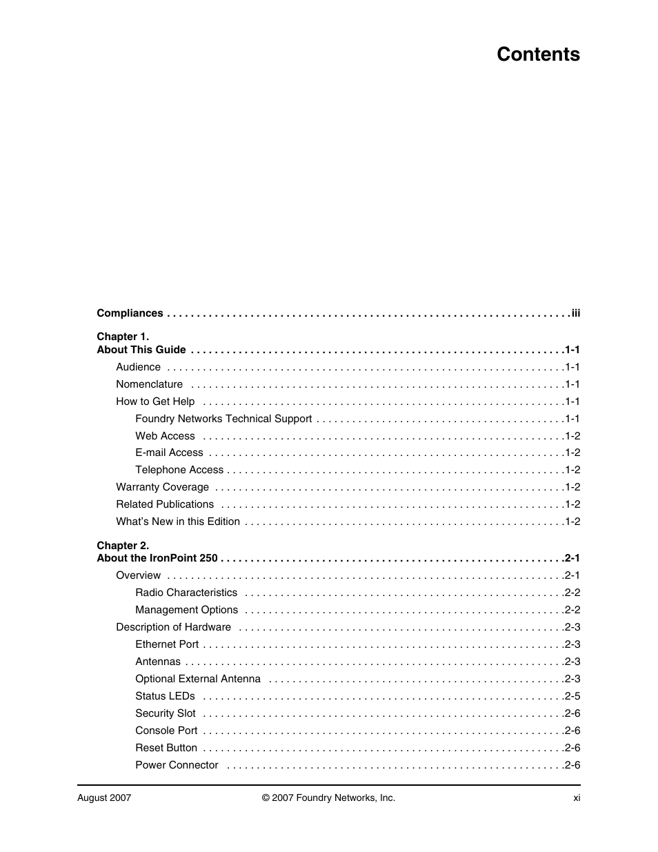 Foundry Networks IRONPOINT 250 User Manual | Page 11 / 64