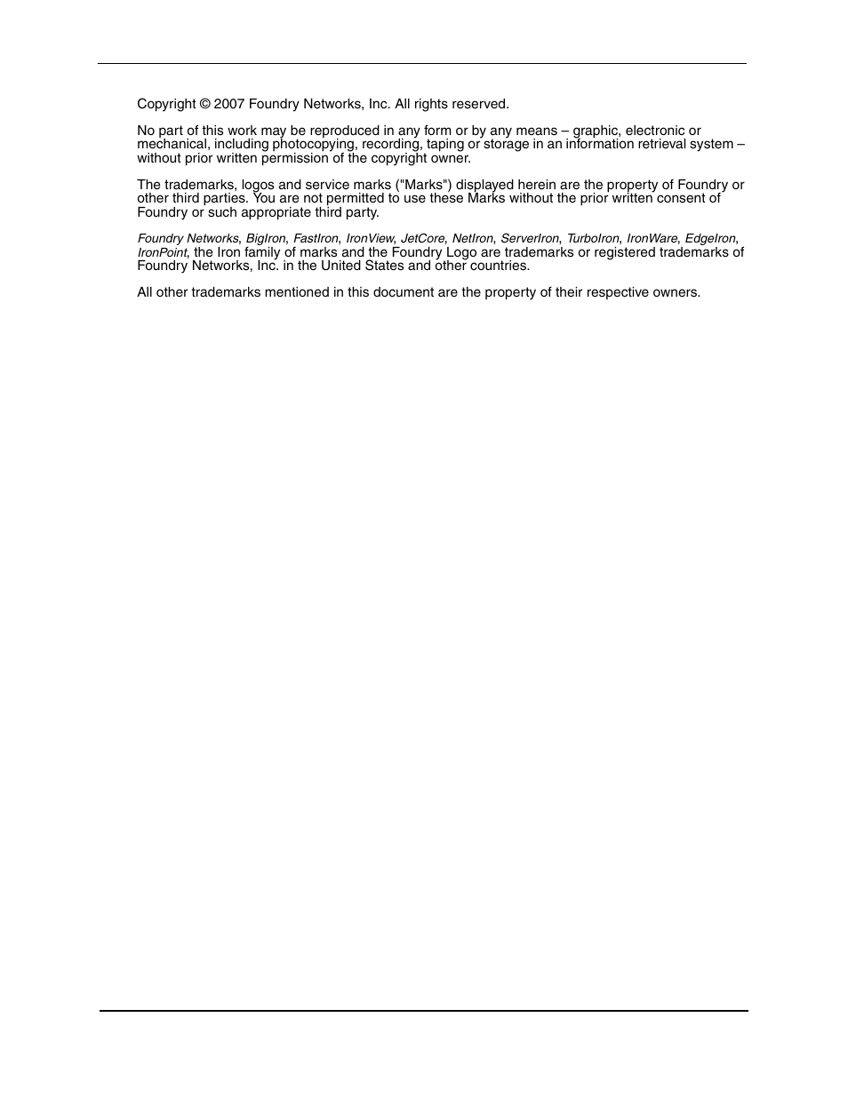 Foundry Networks IRONPOINT 250 User Manual | Page 2 / 64