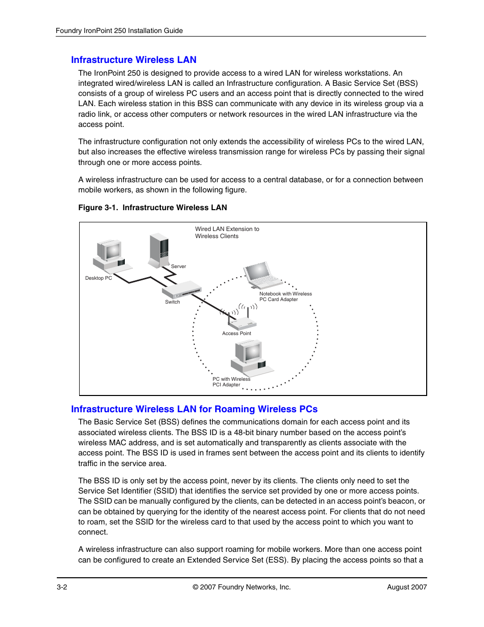 Infrastructure wireless lan, Infrastructure wireless lan -2 | Foundry Networks IRONPOINT 250 User Manual | Page 26 / 64