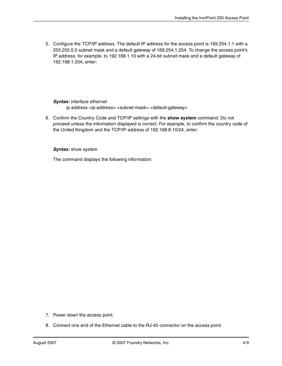 Foundry Networks IRONPOINT 250 User Manual | Page 37 / 64