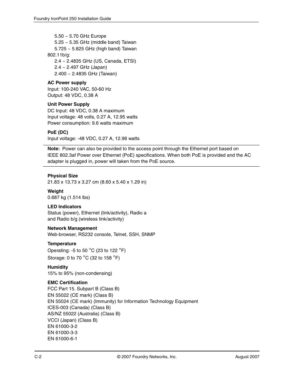 Foundry Networks IRONPOINT 250 User Manual | Page 50 / 64