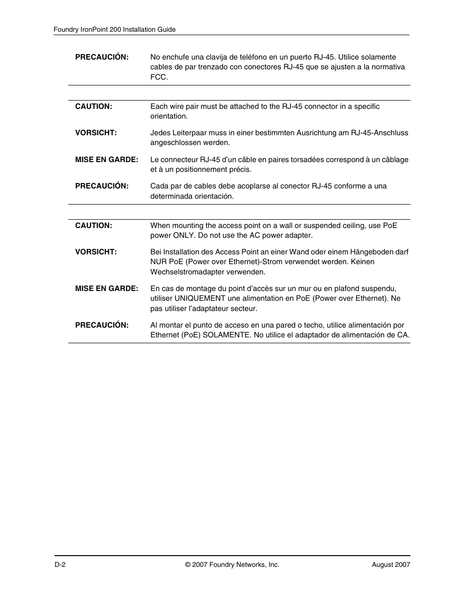 Foundry Networks IRONPOINT 250 User Manual | Page 56 / 64