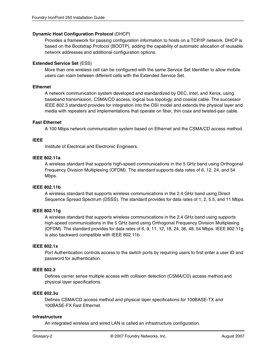 Foundry Networks IRONPOINT 250 User Manual | Page 60 / 64