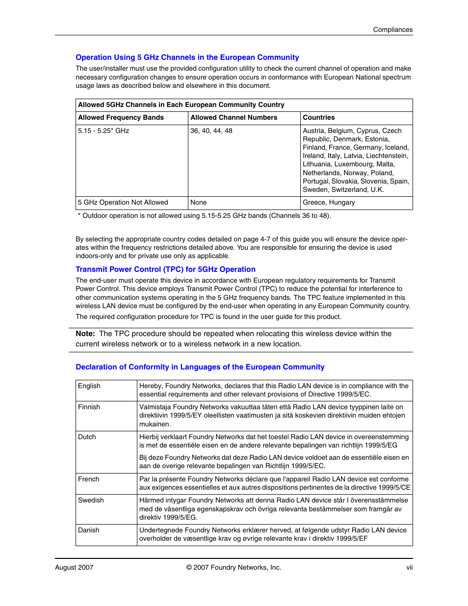Foundry Networks IRONPOINT 250 User Manual | Page 7 / 64