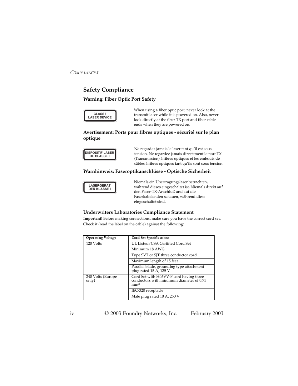 Foundry Networks 2402CF User Manual | Page 6 / 66