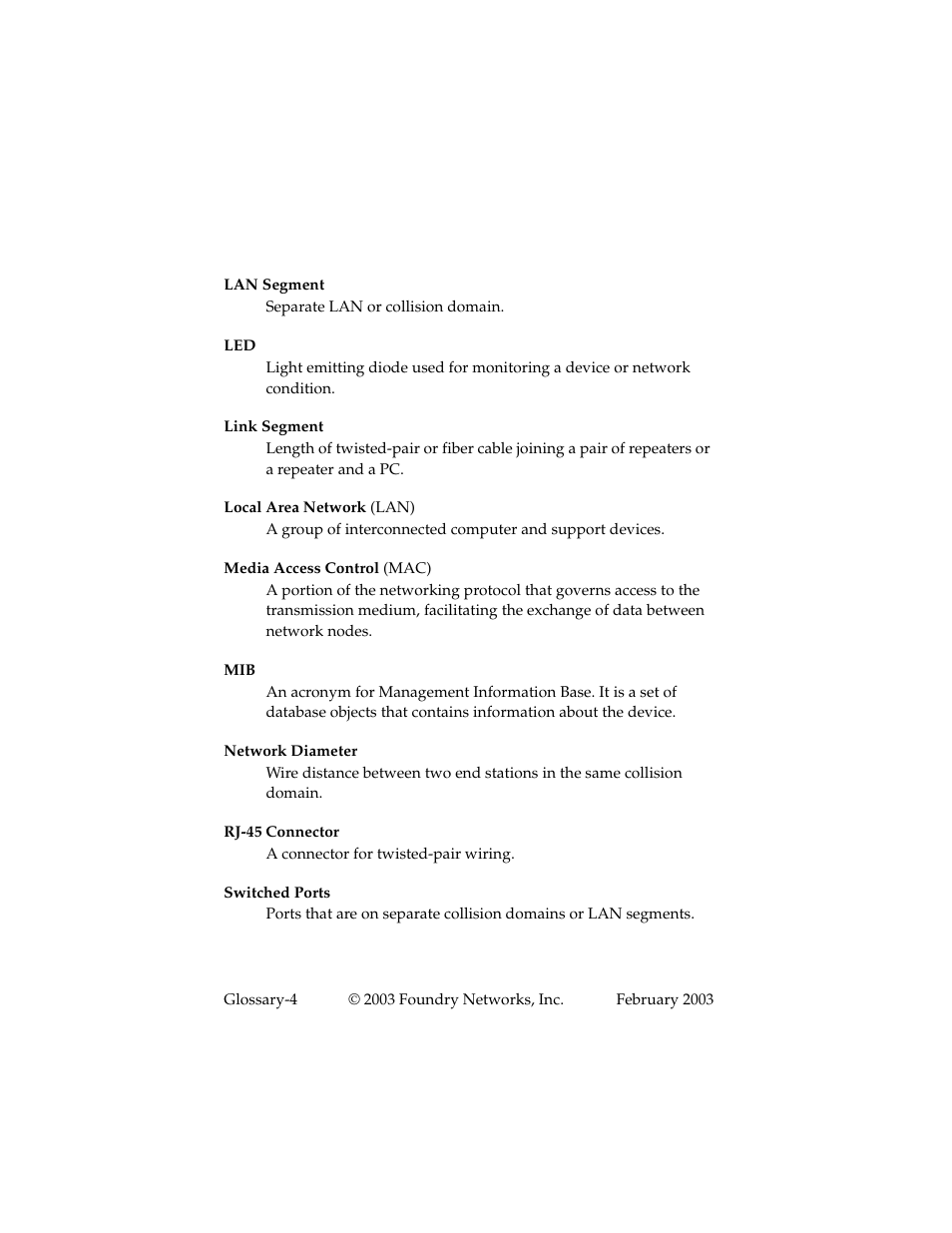 Foundry Networks 2402CF User Manual | Page 60 / 66