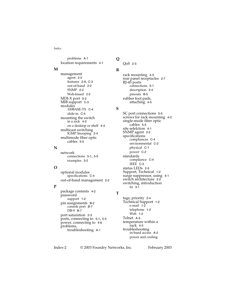 Foundry Networks 2402CF User Manual | Page 64 / 66