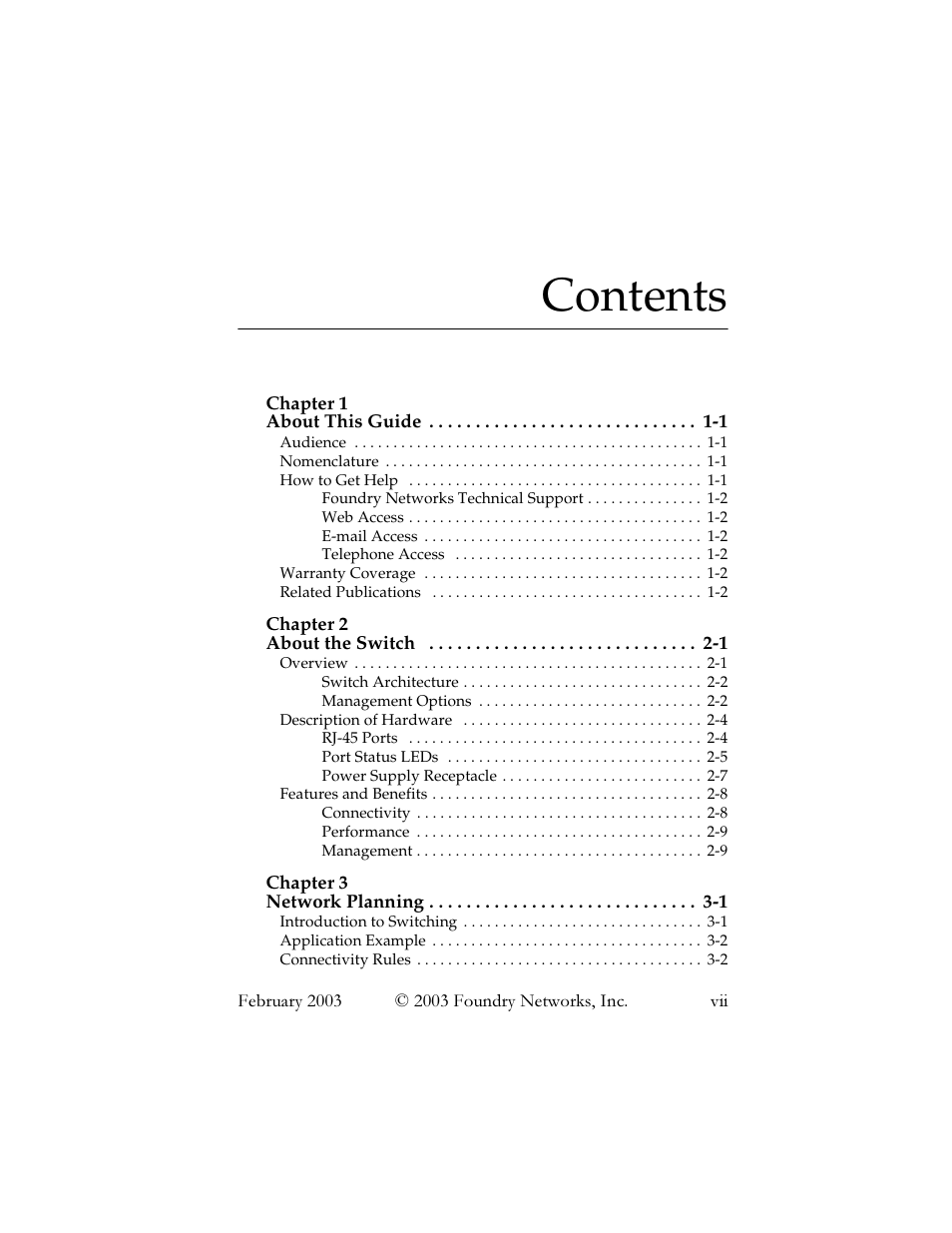 Foundry Networks 2402CF User Manual | Page 9 / 66