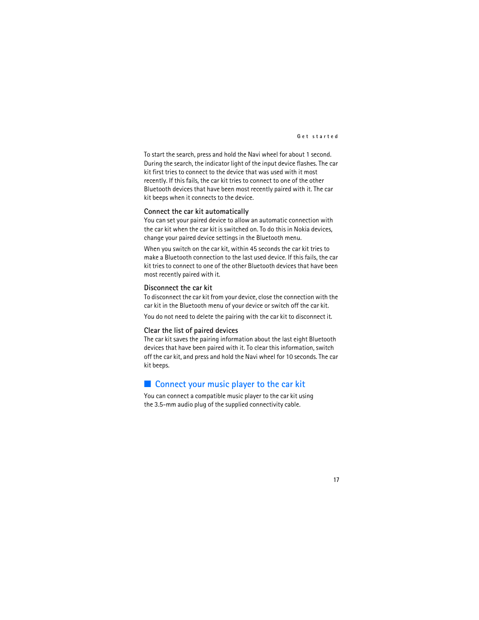 Connect your music player to the car kit | Foundry Networks CK-300 User Manual | Page 17 / 29