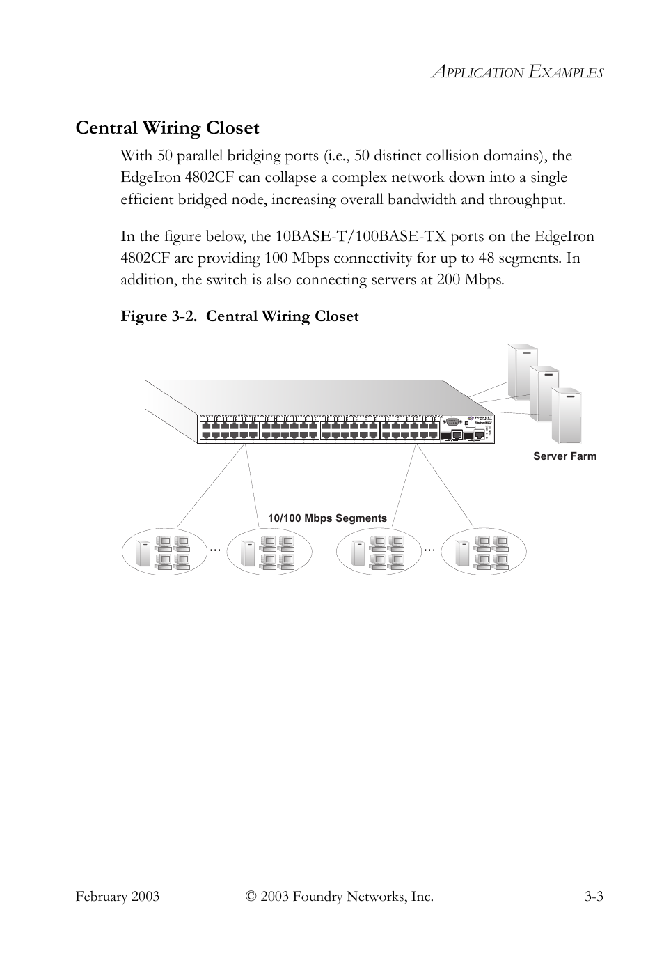 Central wiring closet, Central wiring closet -3 | Foundry Networks OSI User Manual | Page 25 / 66