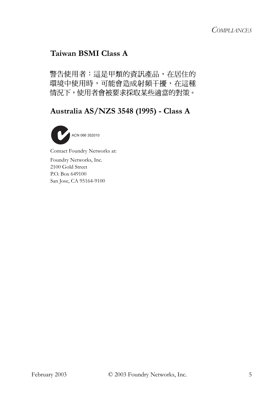 Foundry Networks OSI User Manual | Page 5 / 66