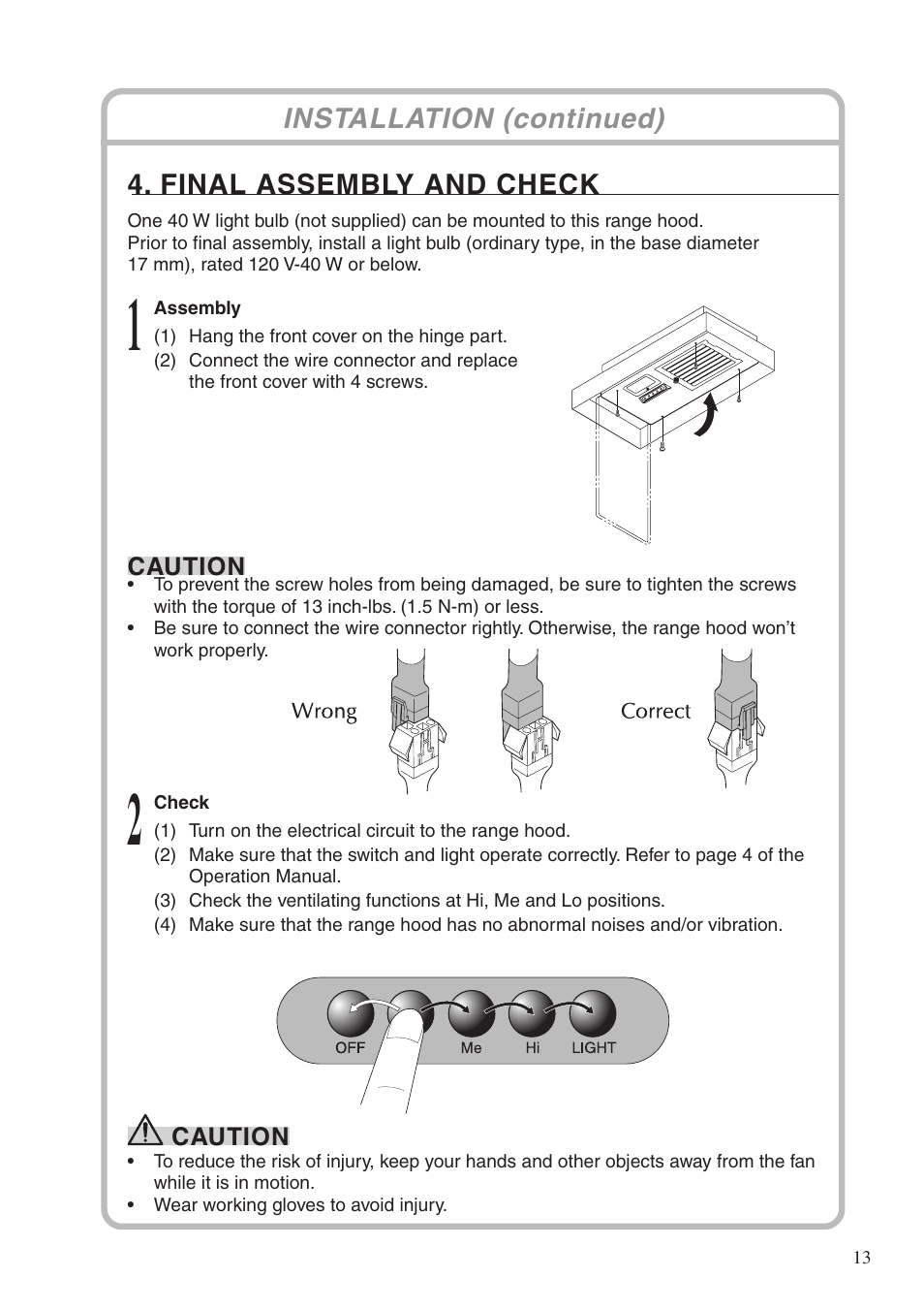 Installation (continued) | Fujioh BUF-03R User Manual | Page 13 / 15