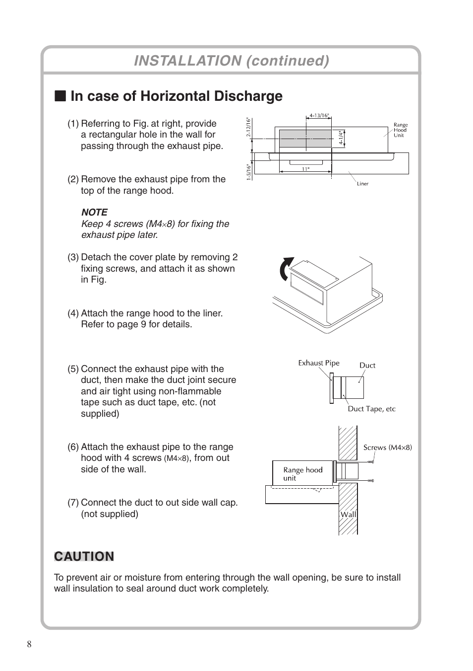 Installation (continued), Caution | Fujioh BUF-03R User Manual | Page 8 / 15