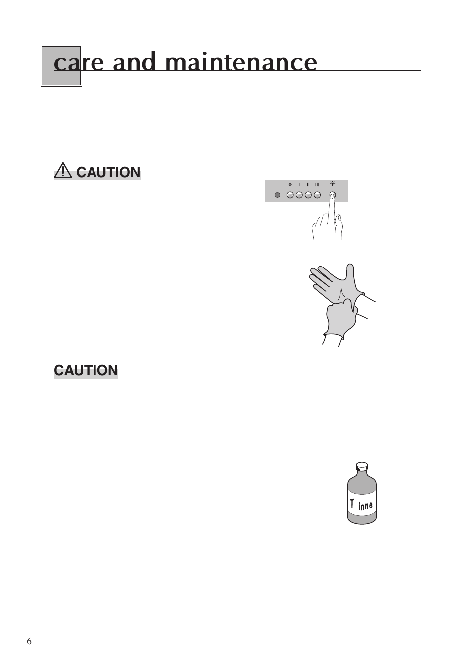 Care and maintenance, Caution | Fujioh ECP-360 User Manual | Page 6 / 12