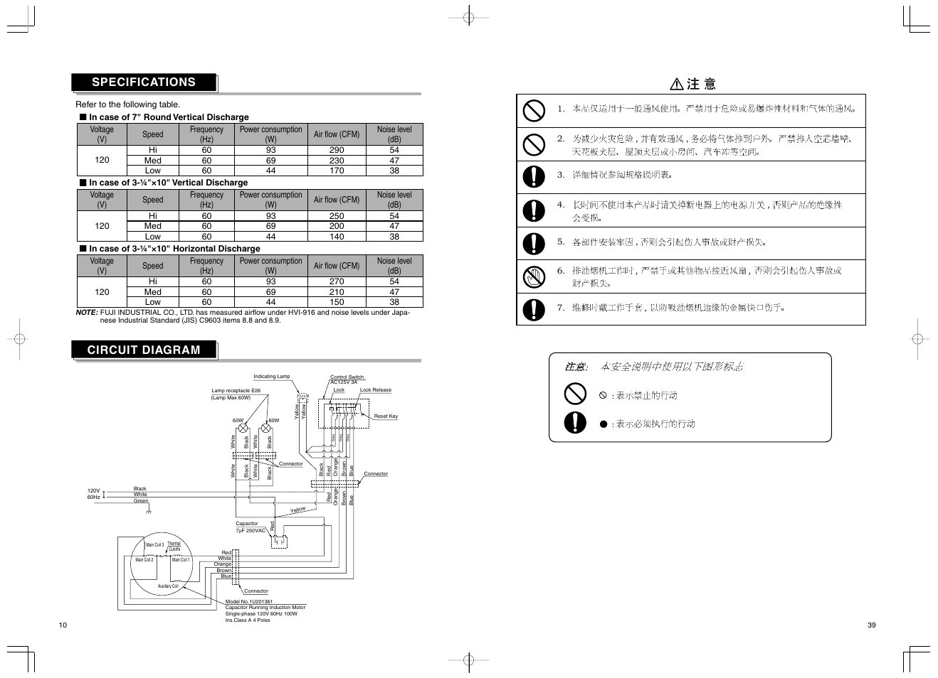 Circuit diagram specifications | Fujioh FSR-4200 User Manual | Page 10 / 48