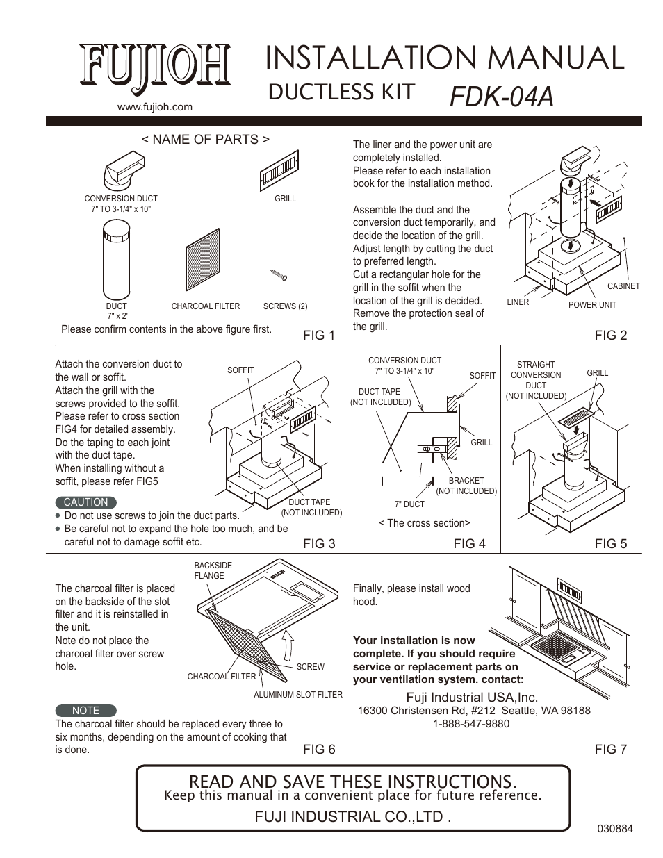 Fujioh FDK-04A User Manual | 1 page