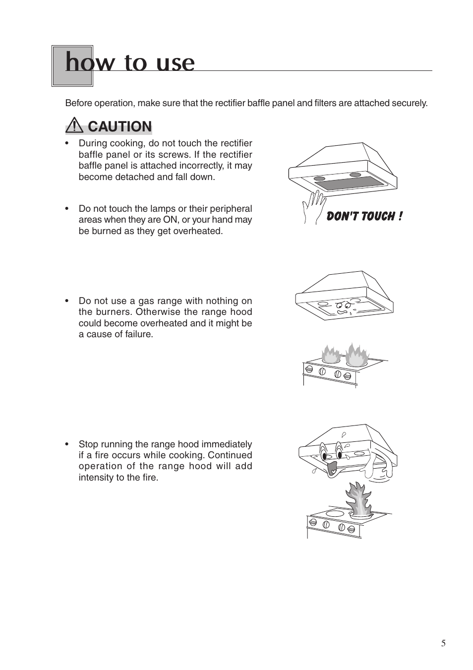 How to use, Caution | Fujioh ECW-360 User Manual | Page 5 / 12