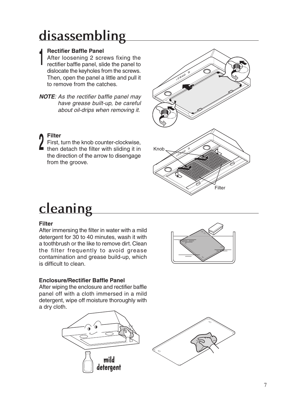 Disassembling, Cleaning | Fujioh ECW-360 User Manual | Page 7 / 12